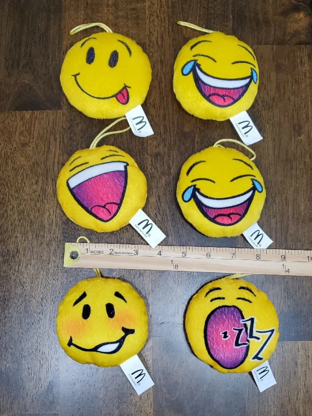 McDonald's Emoji Plush Happy Meal Toys Plush Backpack Hanger